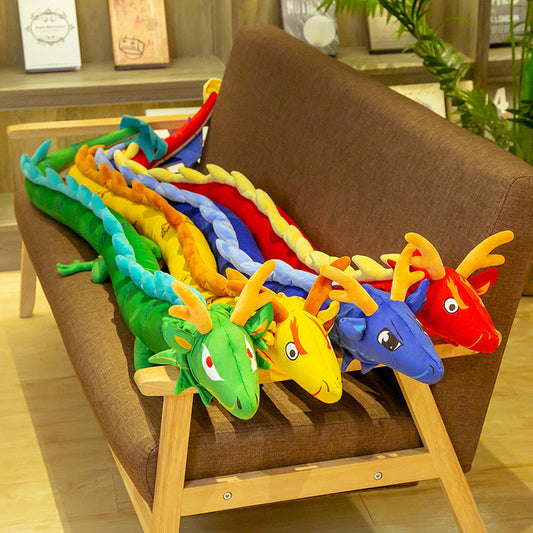 Chinese dragon plush toy doll pillow