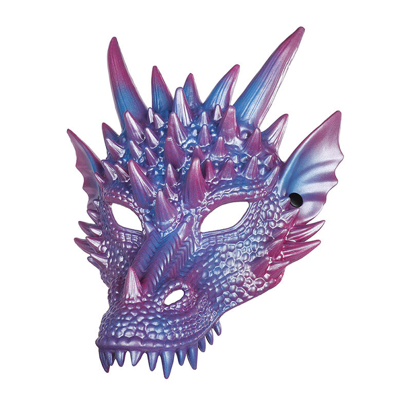 Pearl Blue Dragon Mask Cos Party